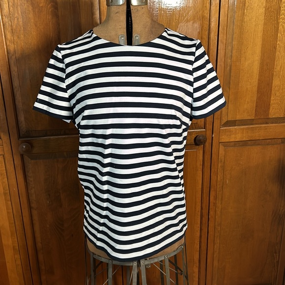 Black and white striped zip back blouse from Michael Kors - Picture 2 of 8